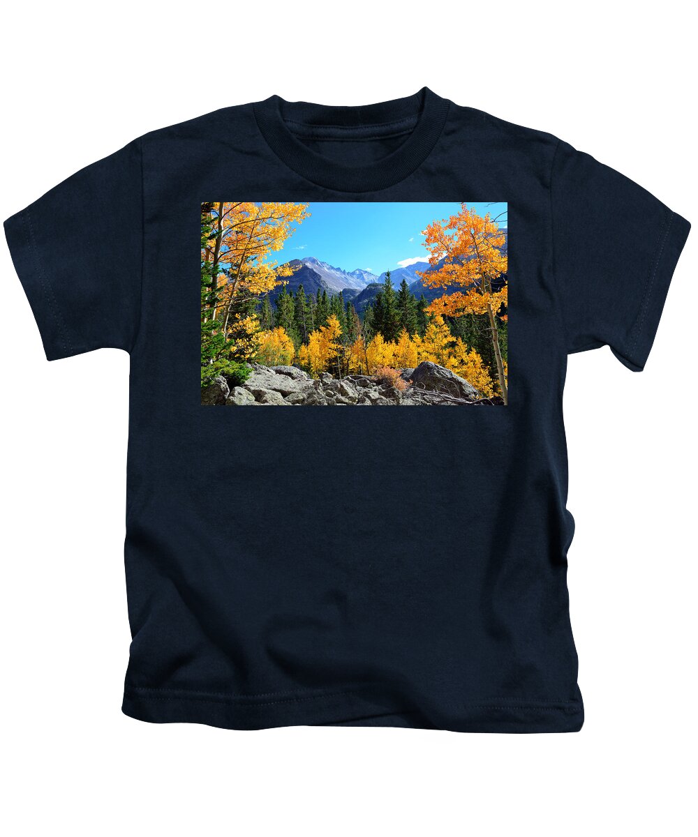 Bear Kids T-Shirt featuring the photograph Framed in Gold by Tranquil Light Photography