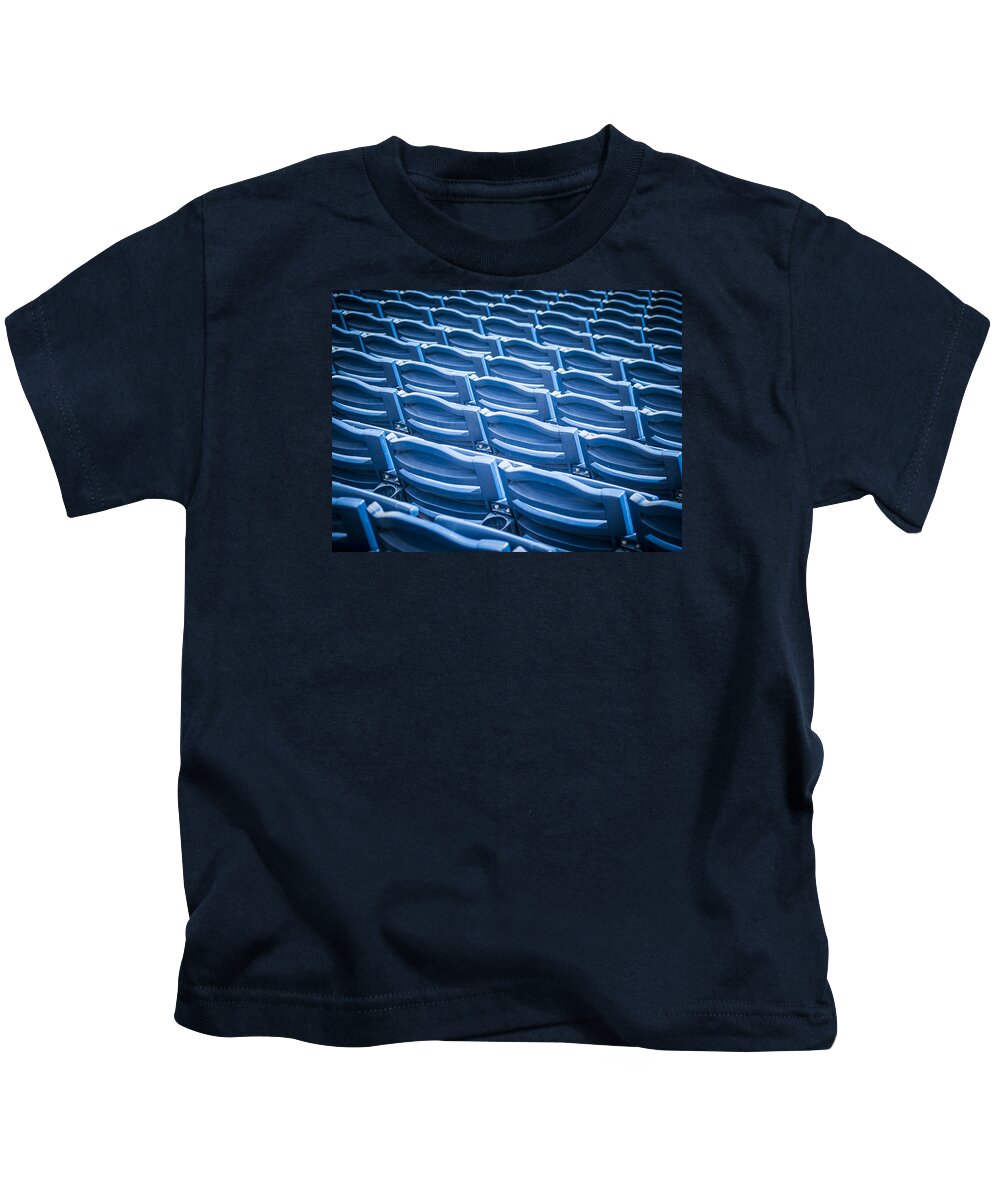 Stadium Seats Kids T-Shirt featuring the photograph Game Time by Carolyn Marshall