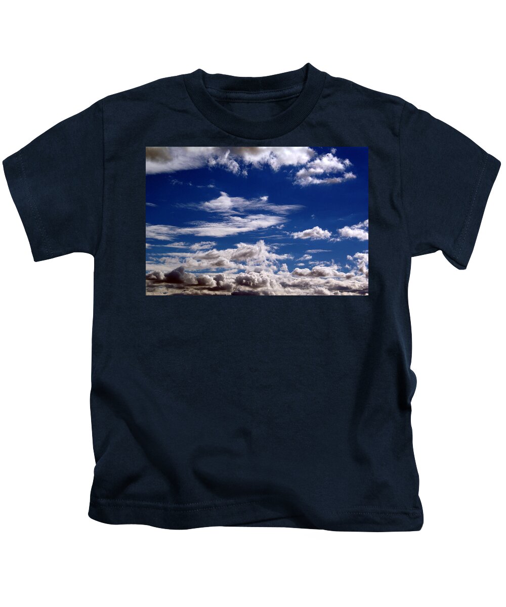 Clouds Kids T-Shirt featuring the photograph High in the Sky #1 Enhanced by Ben Upham III