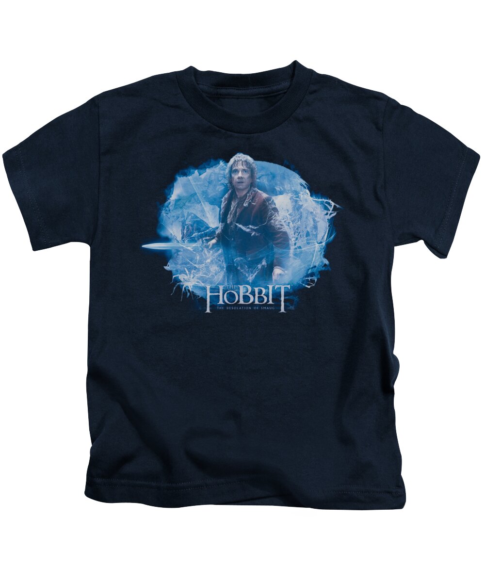 The Hobbit Kids T-Shirt featuring the digital art Hobbit - Tangled Web by Brand A