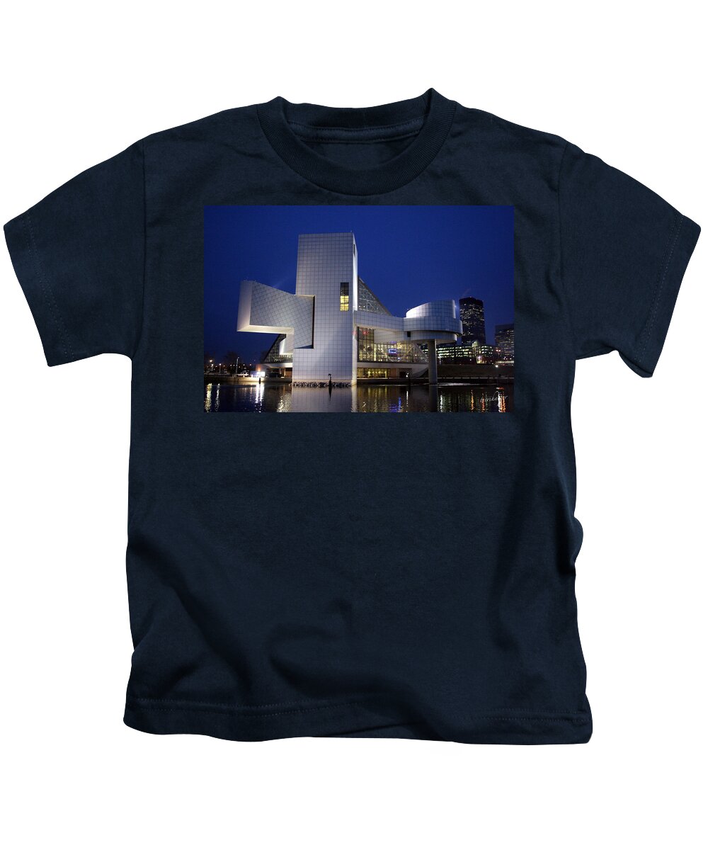 Cle Kids T-Shirt featuring the photograph Home of Rock 'n Roll by Terri Harper
