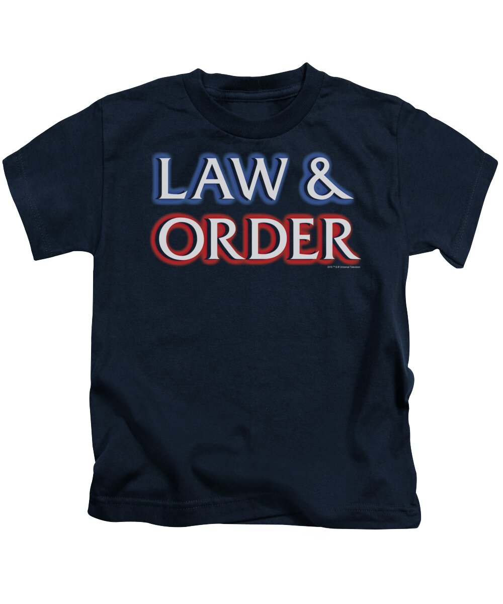 Law And Order Kids T-Shirt featuring the digital art Law And Order - Logo by Brand A