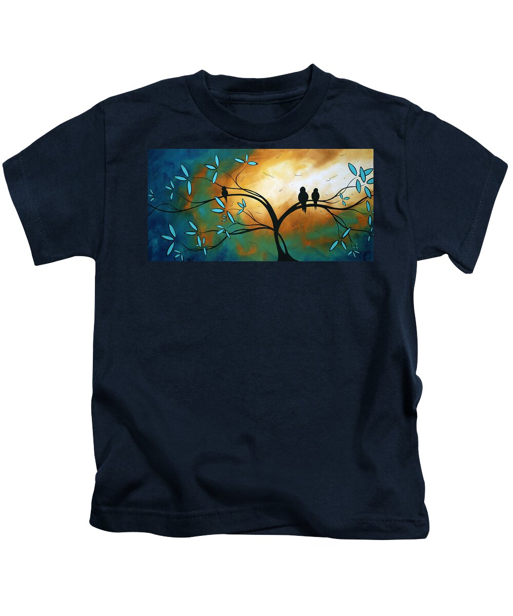 Art Kids T-Shirt featuring the painting Longing by MADART by Megan Aroon
