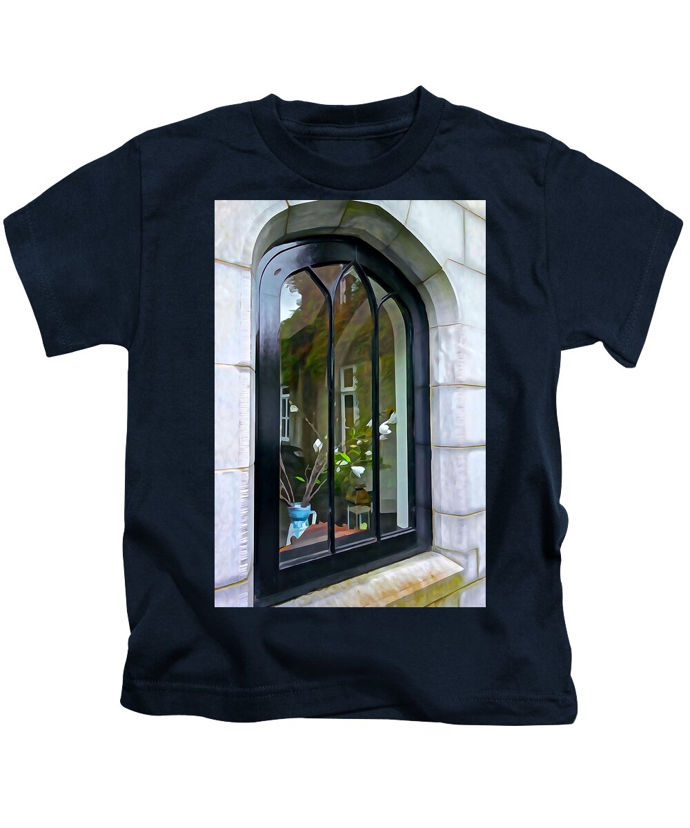 Window Kids T-Shirt featuring the photograph Looking In by Norma Brock