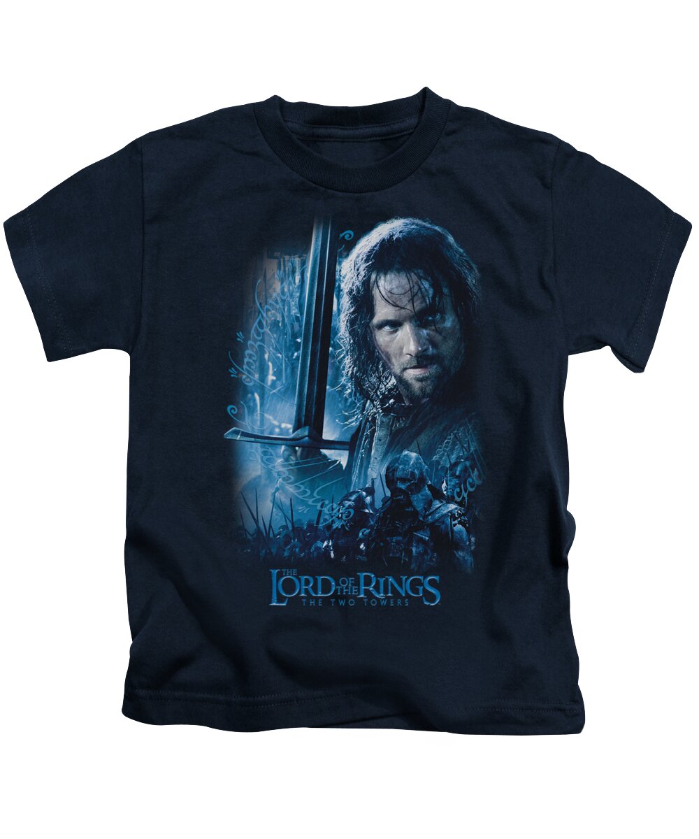 Lord Of The Rings Kids T-Shirt featuring the digital art Lor - King In The Making by Brand A