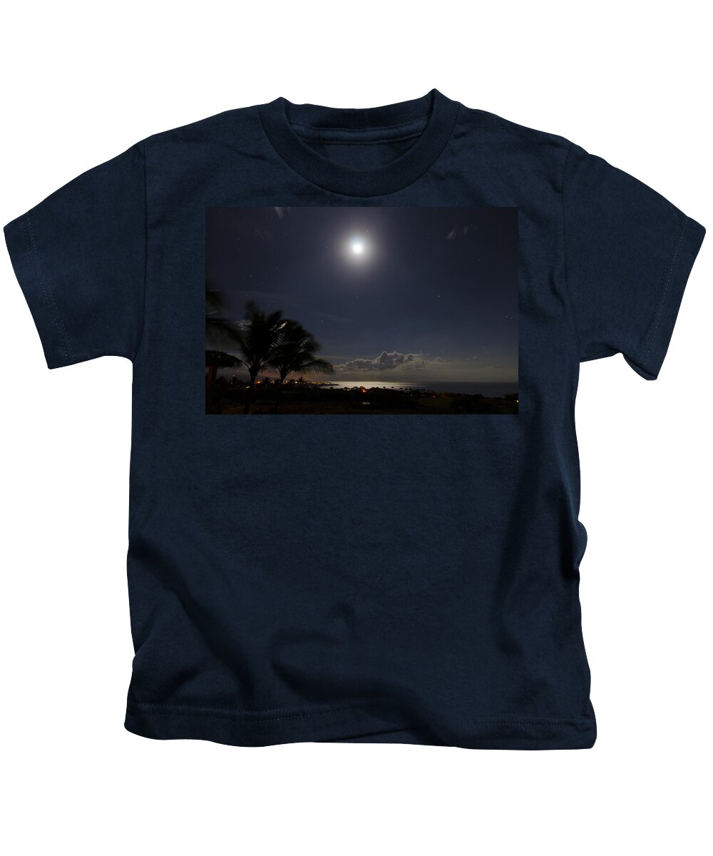 Moon Kids T-Shirt featuring the photograph Moonlit Bay by Daniel Murphy