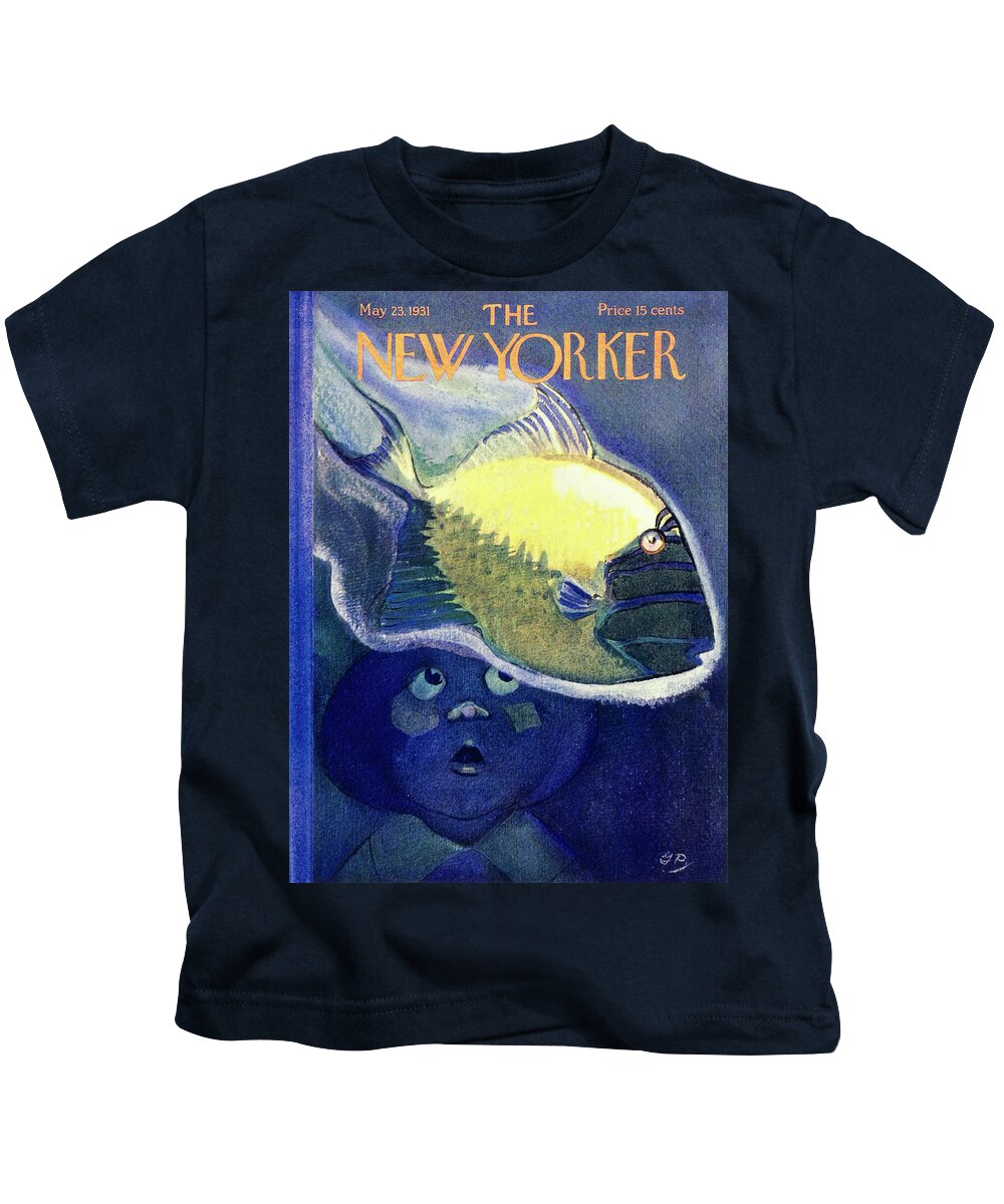 Illustration Kids T-Shirt featuring the painting New Yorker May 23 1931 by Garrett Price