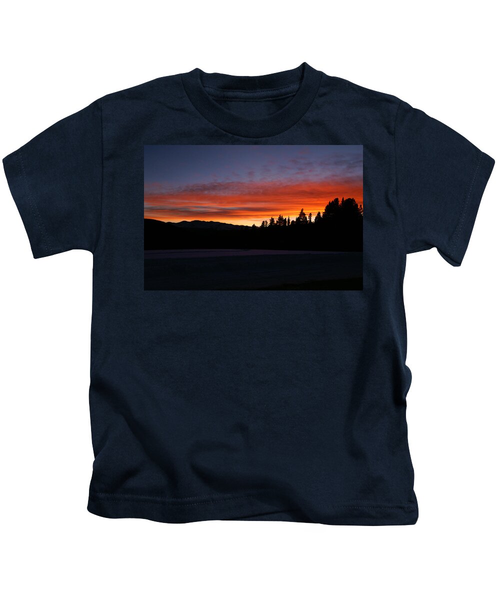 November's Embers Kids T-Shirt featuring the photograph November's Embers by Jeremy Rhoades