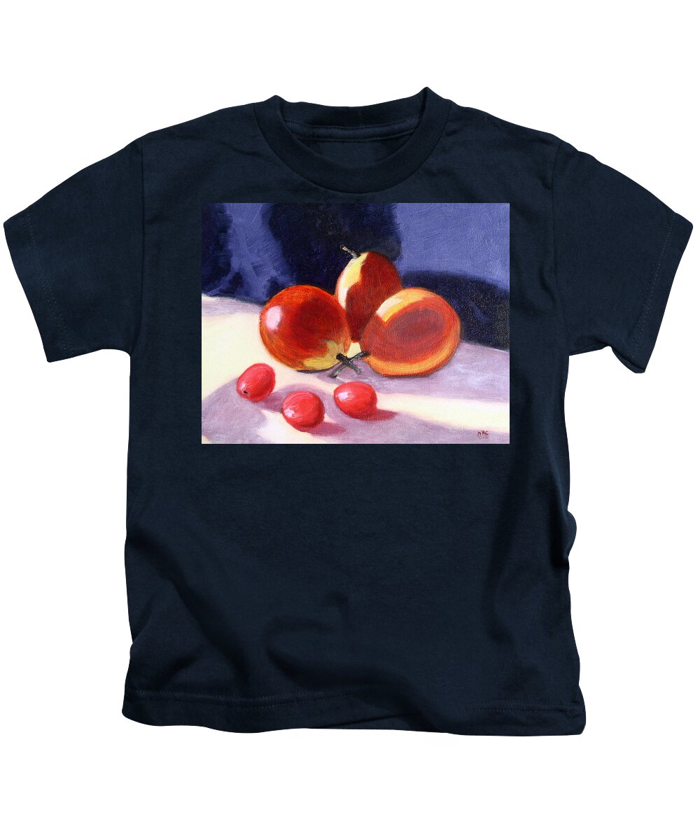 Pear Kids T-Shirt featuring the photograph Pears and Grapes by Natalie Rotman Cote