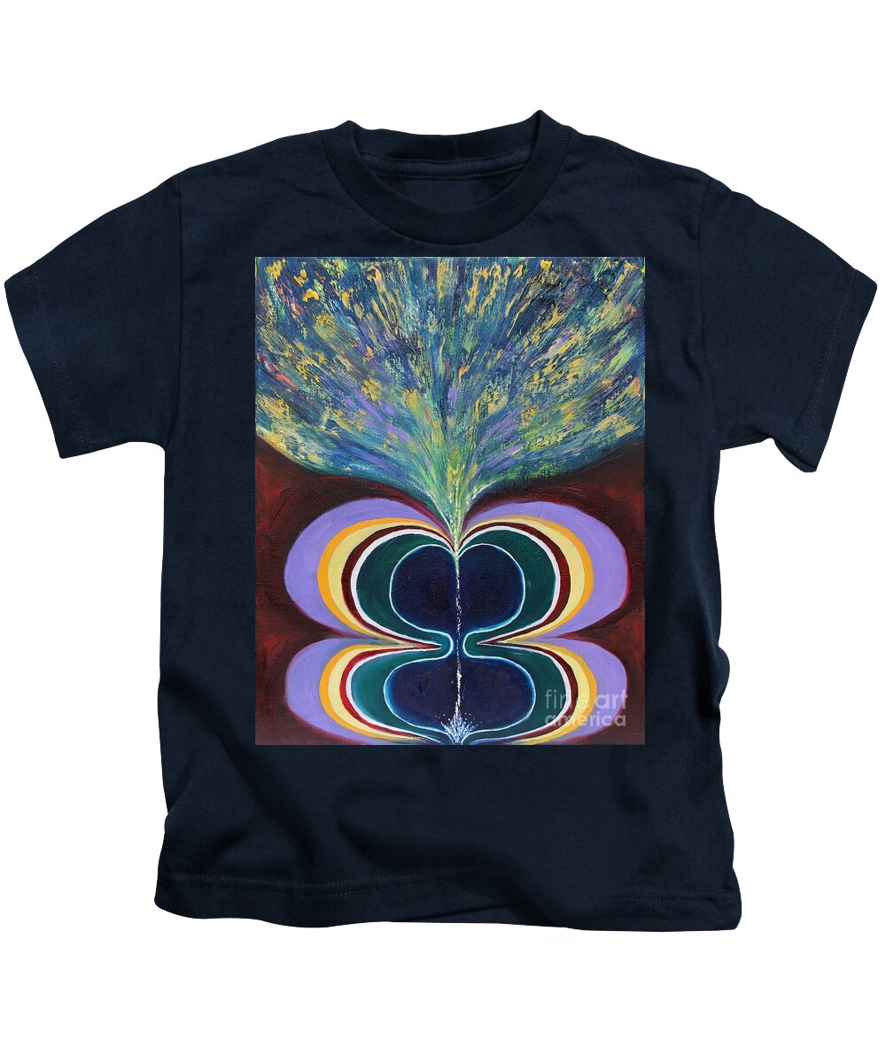 Prophetic Painting Kids T-Shirt featuring the painting PMS 42 Covenant of Salt by Anne Cameron Cutri
