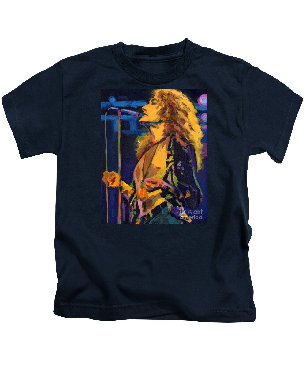 Tanya Filichkin Kids T-Shirt featuring the painting Robert Plant. Kashmir by Tanya Filichkin