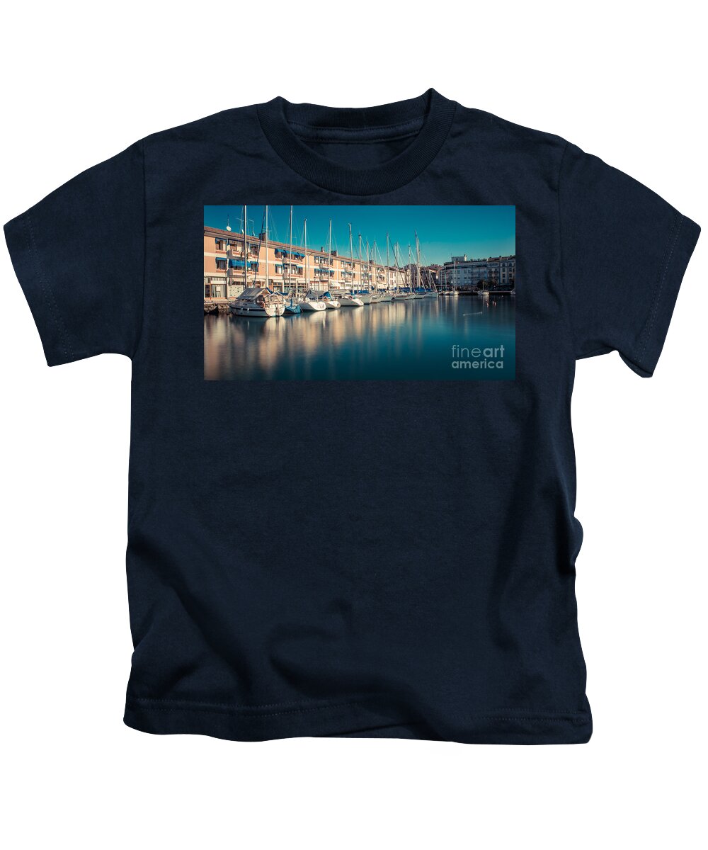 Friaul-julisch Venetien Kids T-Shirt featuring the photograph Sailing Ships by Hannes Cmarits