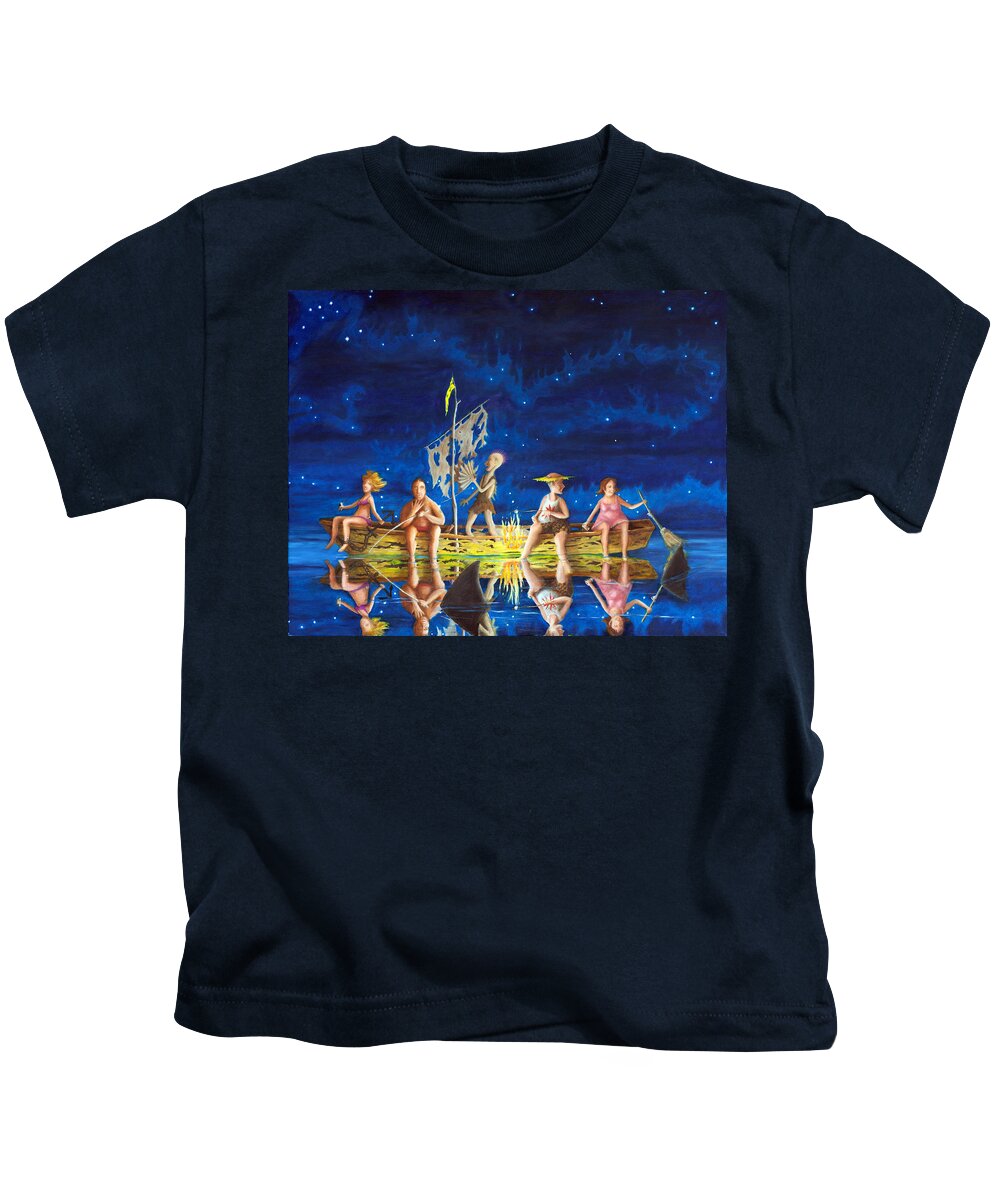 Ship Of Fools Kids T-Shirt featuring the painting Ship of Fools by Matt Konar