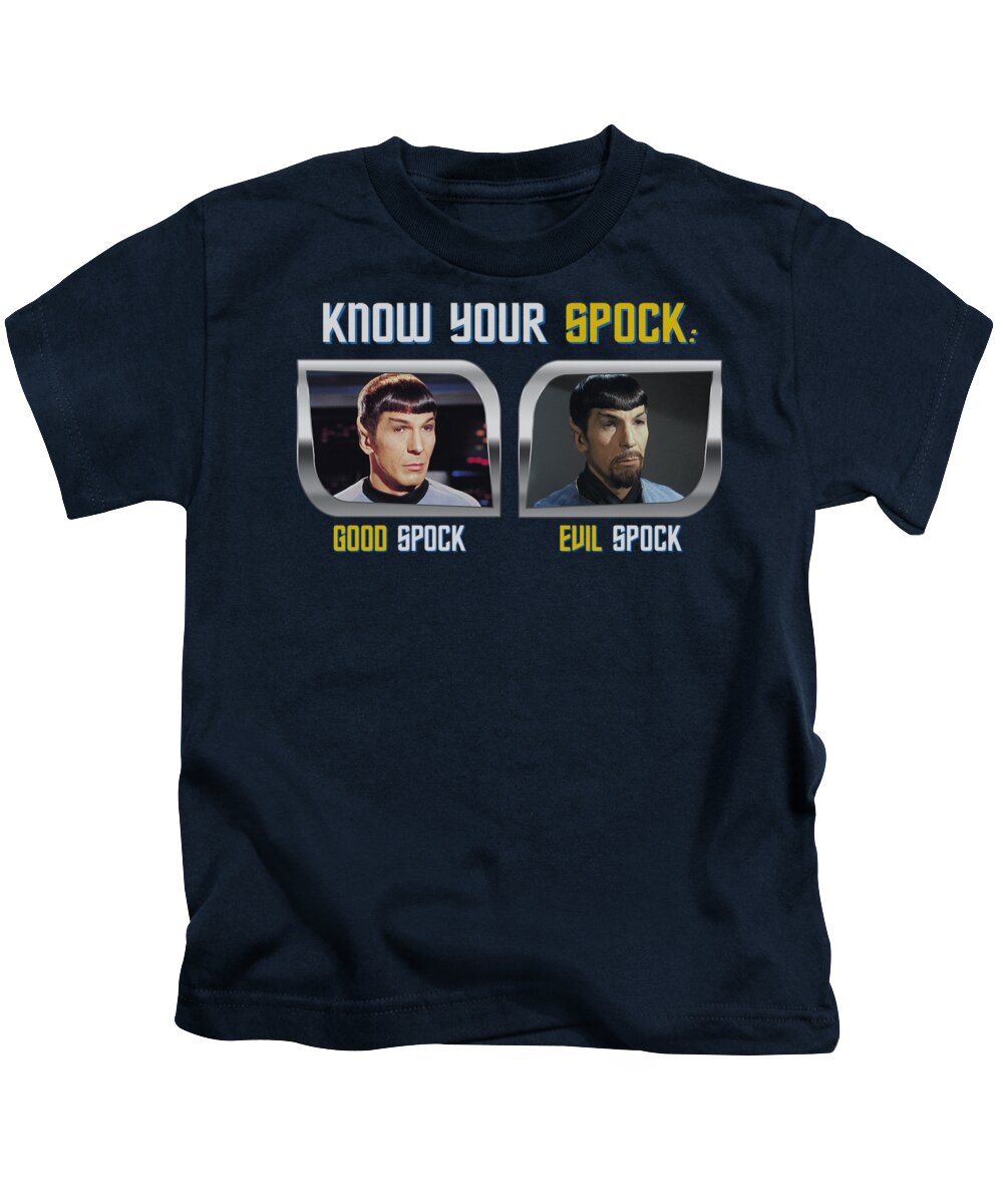 Star Trek Kids T-Shirt featuring the digital art St Original - Know Your Spock by Brand A