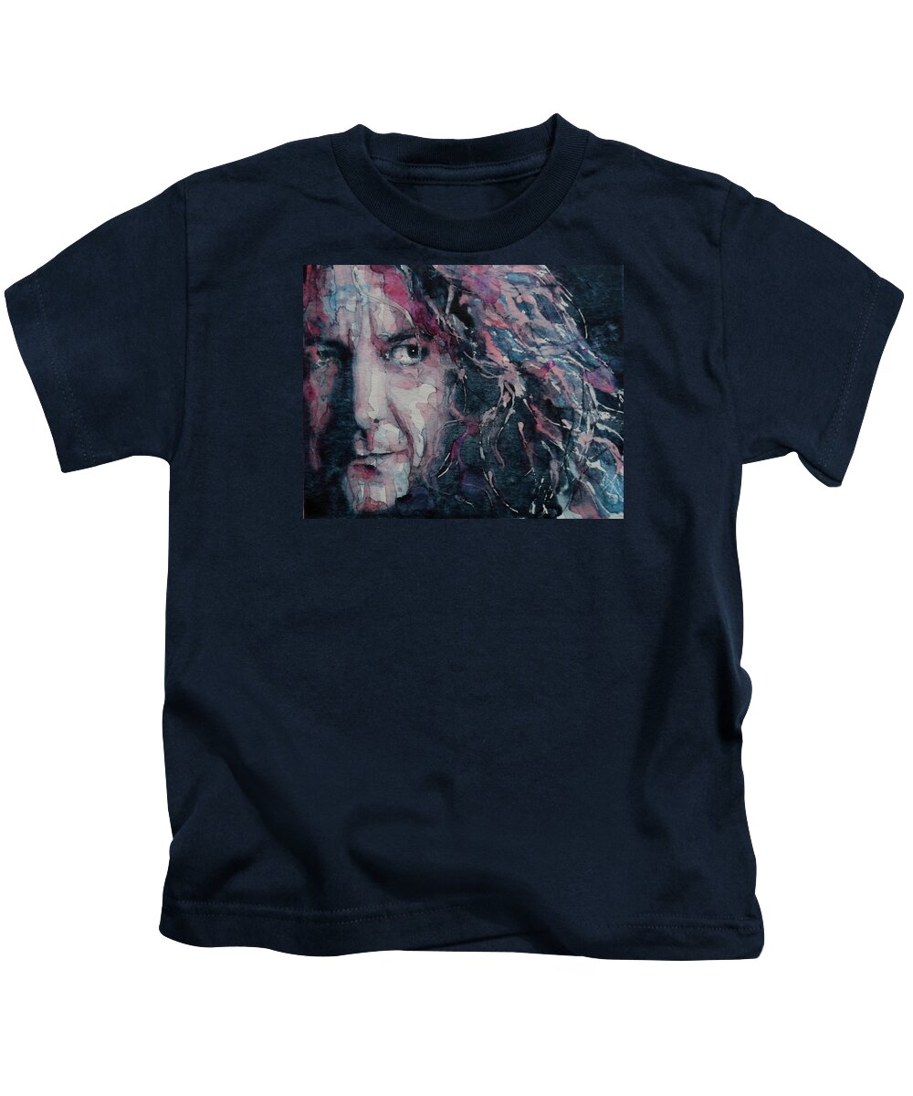 Robert Plant Kids T-Shirt featuring the painting Stairway To Heaven by Paul Lovering