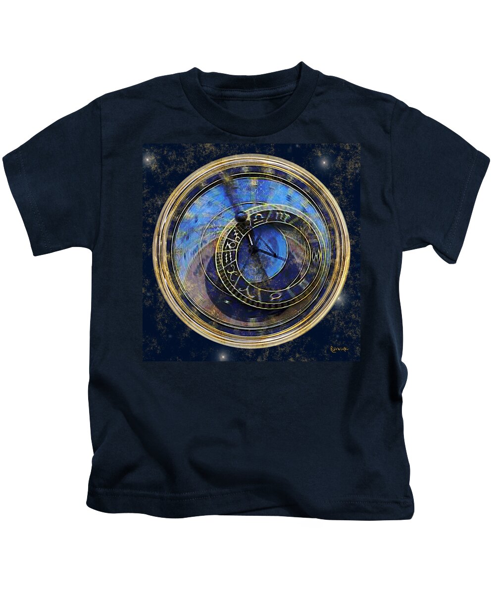 Clock Kids T-Shirt featuring the painting The Carousel of Time by RC DeWinter