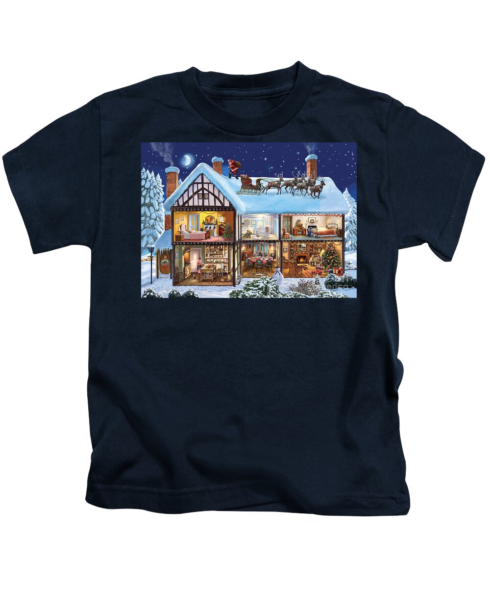 Christmas Kids T-Shirt featuring the digital art Christmas House by MGL Meiklejohn Graphics Licensing