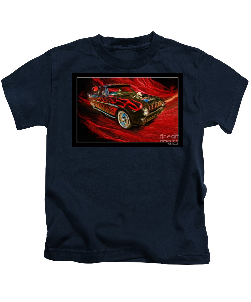 Old Cars Photos Kids T-Shirt featuring the photograph The Devil's Ride by Blake Richards