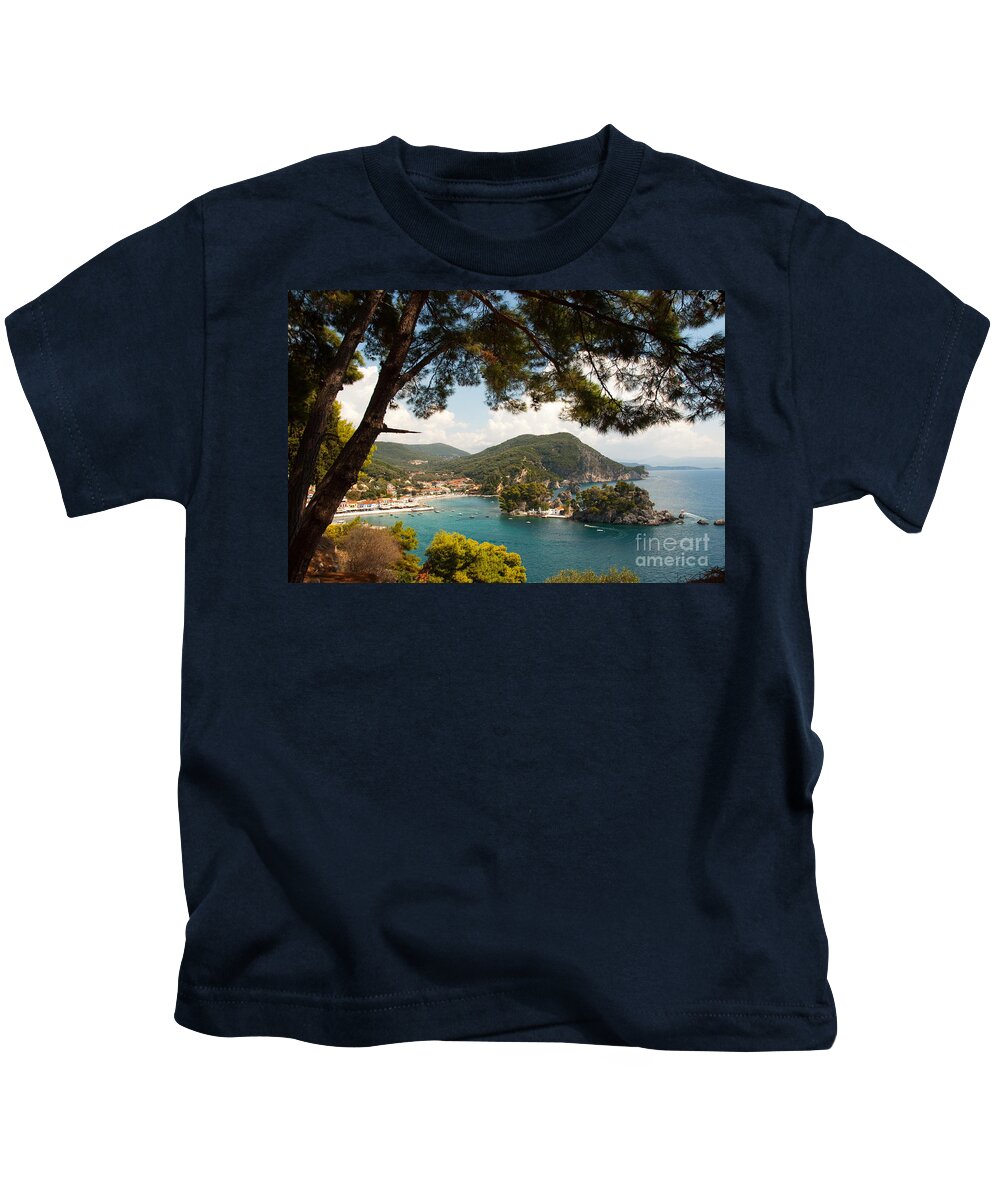 Holiday Kids T-Shirt featuring the photograph The Town Of Parga - 2 by James Lavott