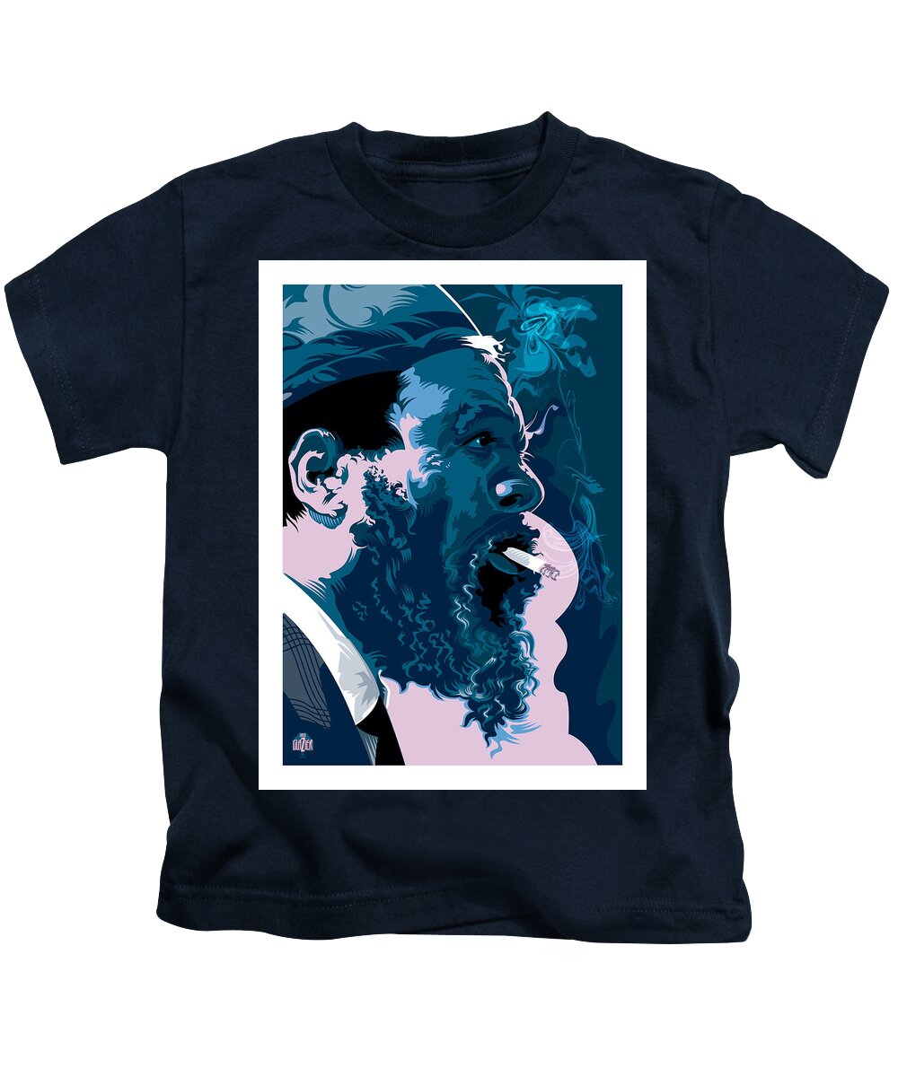 Thelonius Monk Kids T-Shirt featuring the digital art Thelonius Monk by Garth Glazier