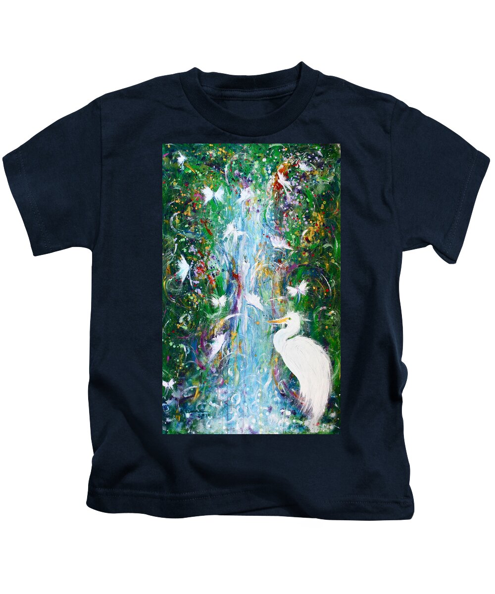 Colorful Kids T-Shirt featuring the painting Tropical Journey 2 by Kume Bryant