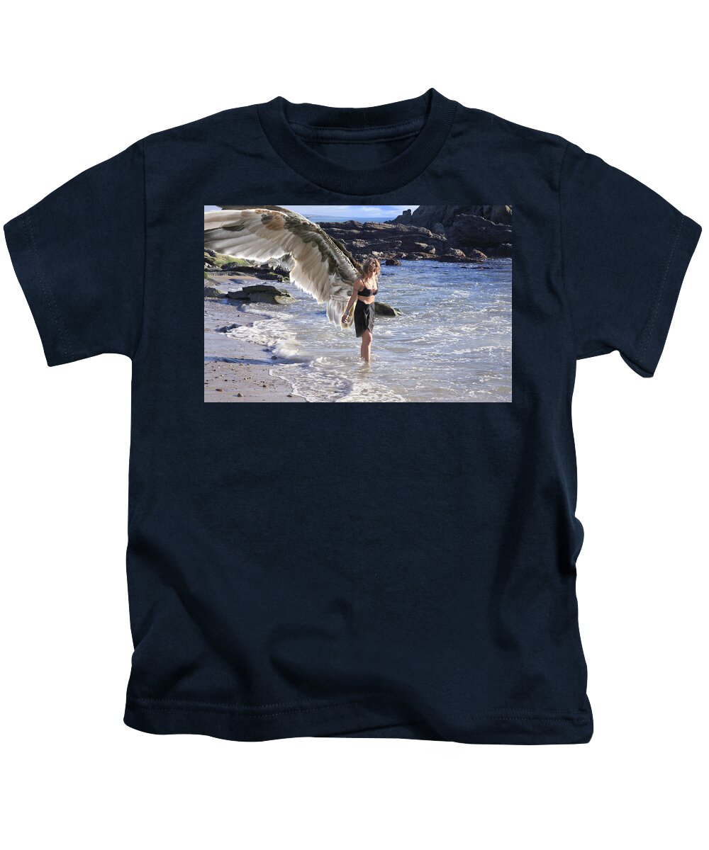 Angel Kids T-Shirt featuring the photograph When You Were Born I Made You Smile by Acropolis De Versailles