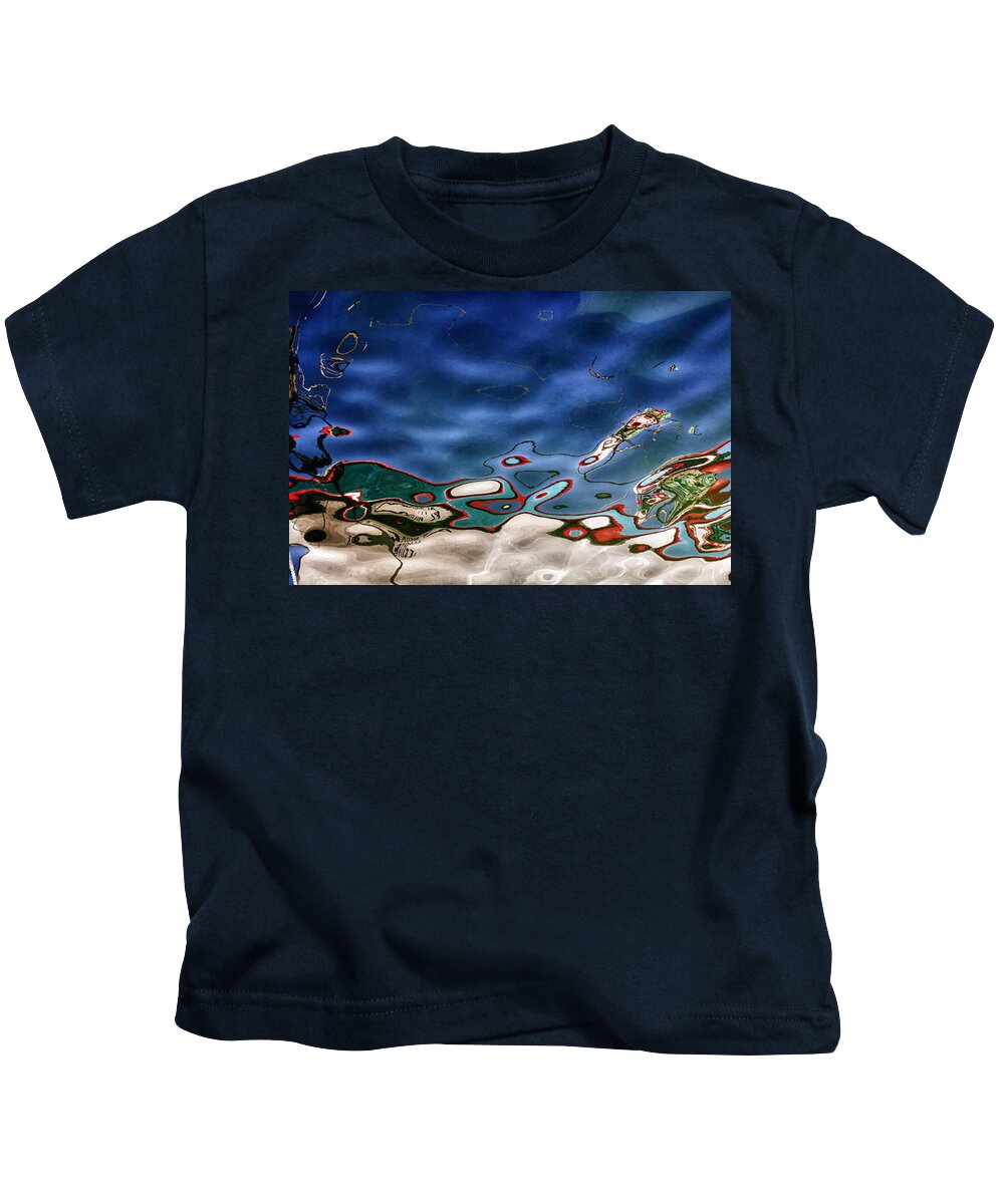 Afternoon Kids T-Shirt featuring the photograph Boat Reflexion #1 by Stelios Kleanthous