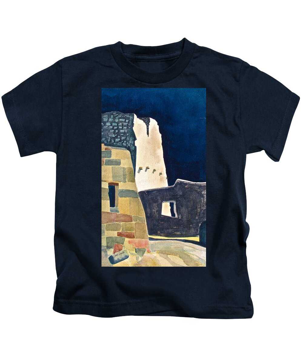 Mesa Kids T-Shirt featuring the painting Ancient Form by Frank SantAgata