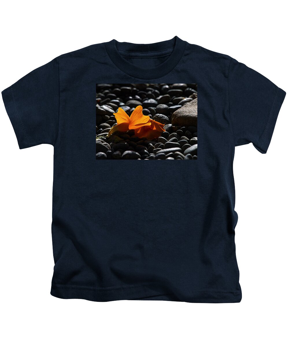 Clockvine Kids T-Shirt featuring the photograph Clockvine Blossom 05/10/12 by Joe Schofield