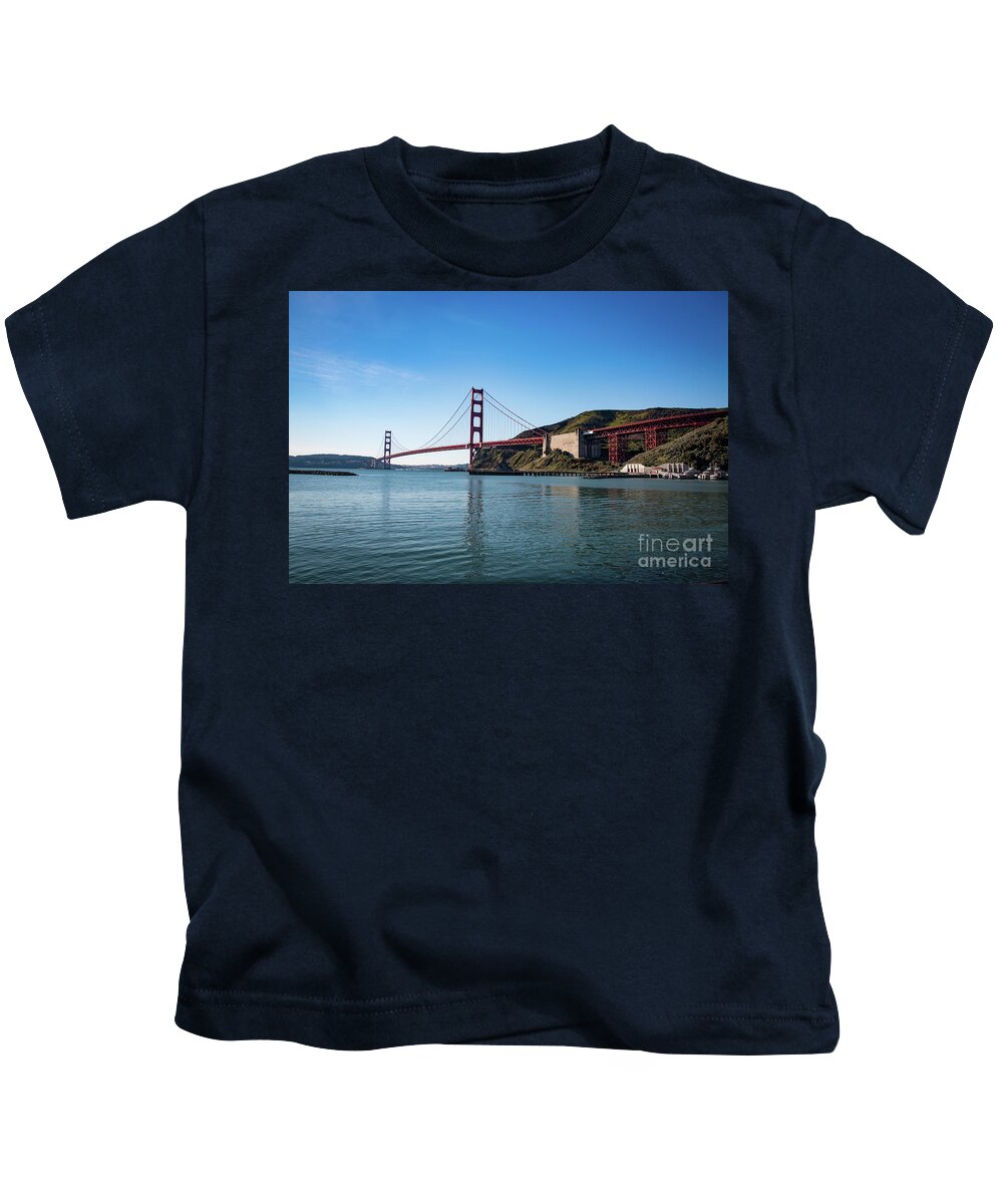 Bridge Kids T-Shirt featuring the photograph Golden Gate Bridge in San Francisco, USA by Amanda Mohler