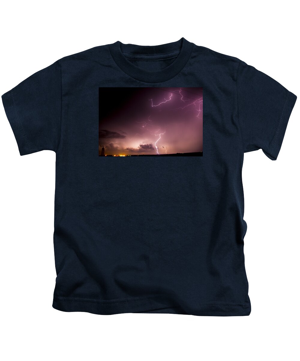 Nebraskasc Kids T-Shirt featuring the photograph Late July Storm Chasing 057 #1 by NebraskaSC