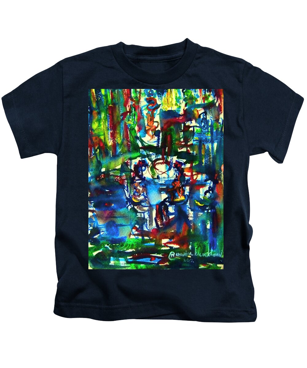 Kids T-Shirt featuring the painting That night #2 by Wanvisa Klawklean