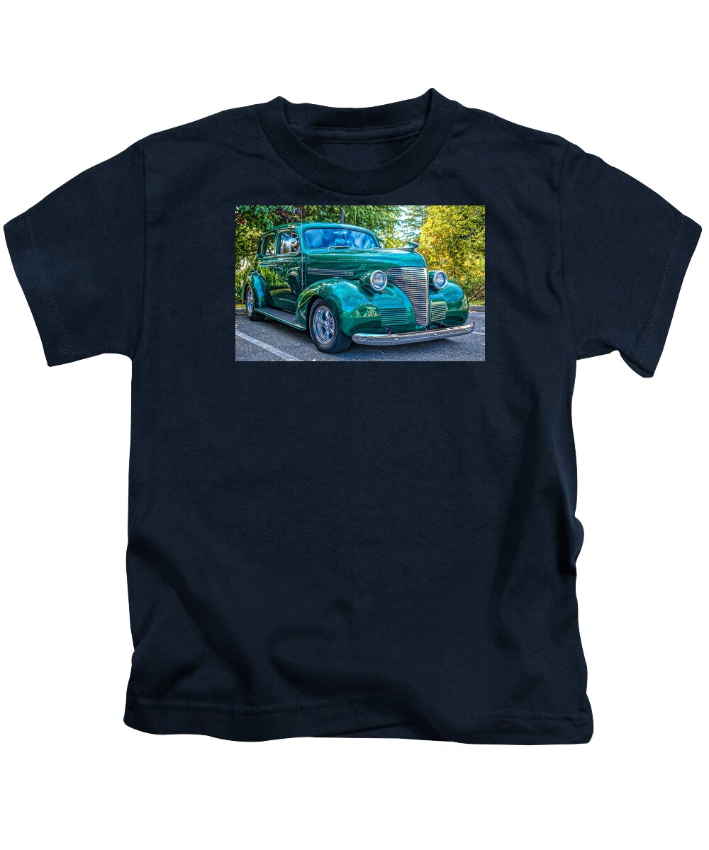 '39 Chevrolet Kids T-Shirt featuring the photograph '39 Chevrolet #39 by Ronda Broatch