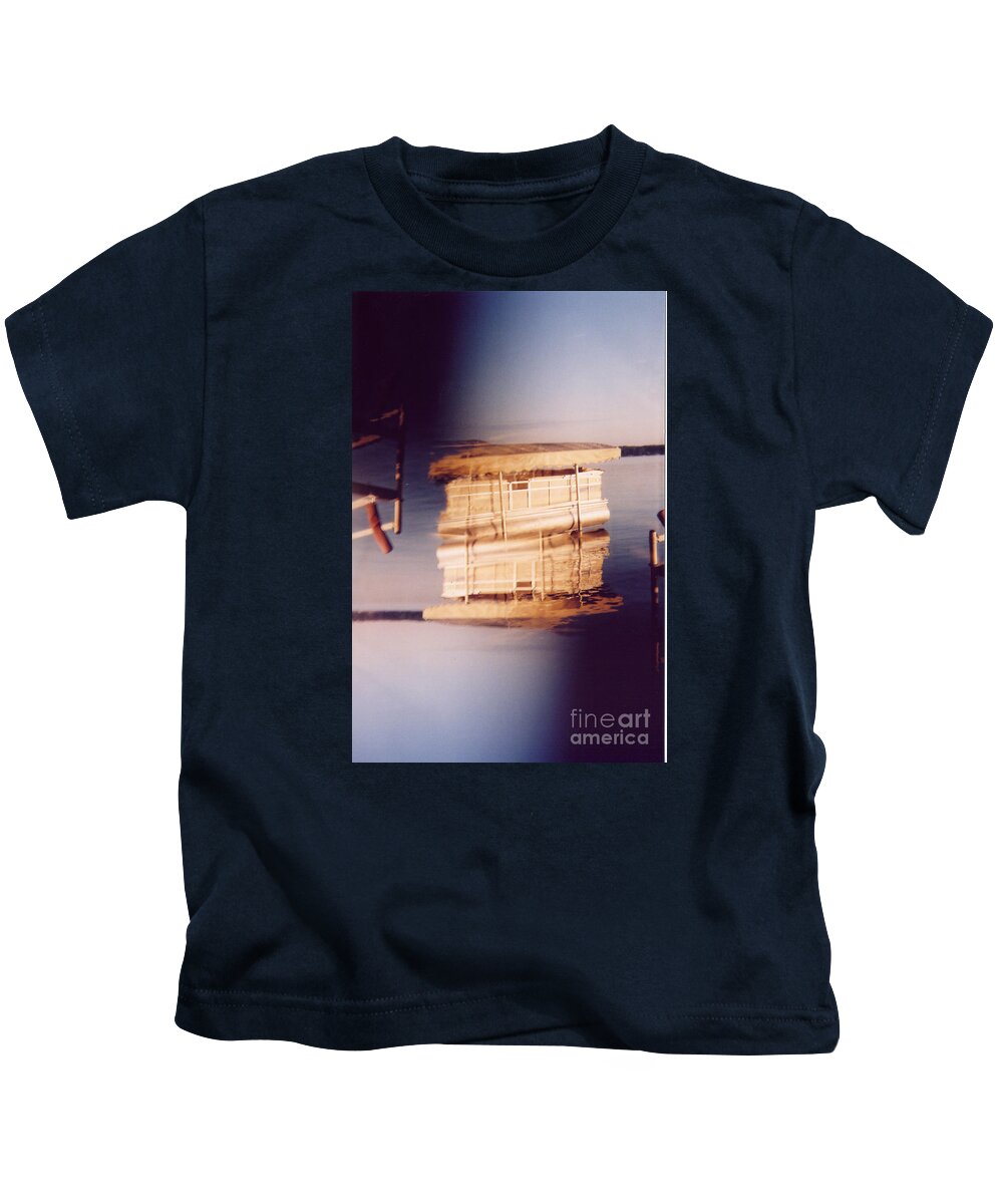  Kids T-Shirt featuring the photograph Abstract 1 blacks Browns and Blues by David Frederick