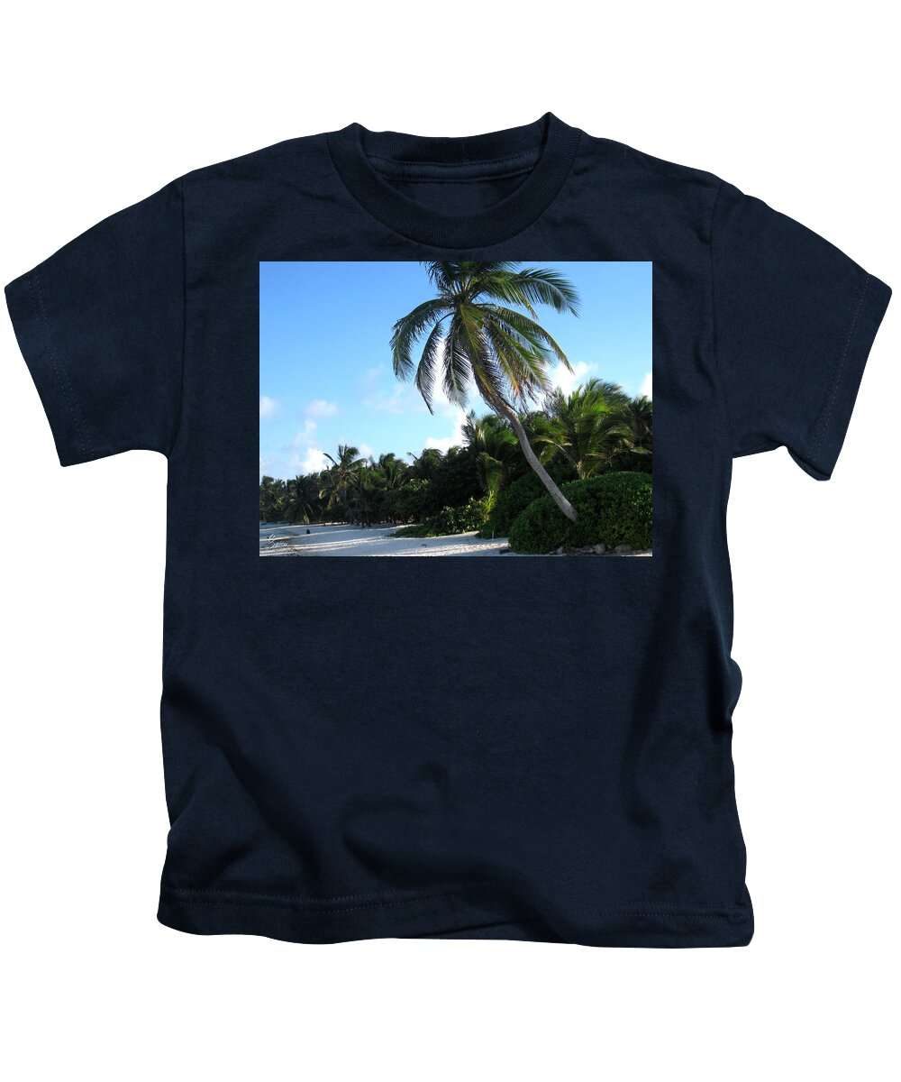 Beach Kids T-Shirt featuring the photograph Akumal Sur Beach 1 by Christopher Spicer