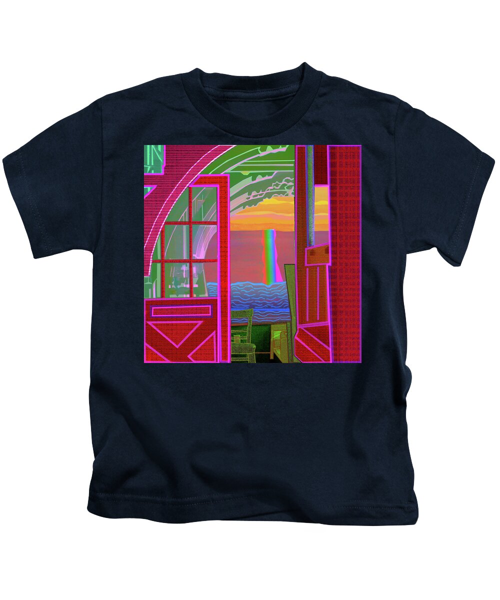 Interior Kids T-Shirt featuring the digital art Beyond The Door by Rod Whyte