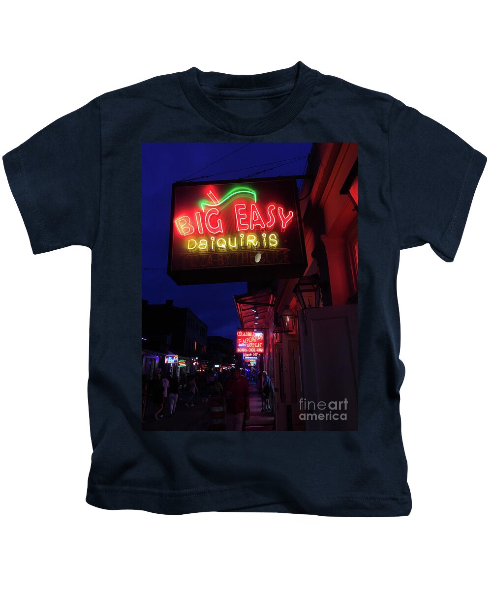 New Orleans Kids T-Shirt featuring the photograph Big Easy Sign by Steven Spak