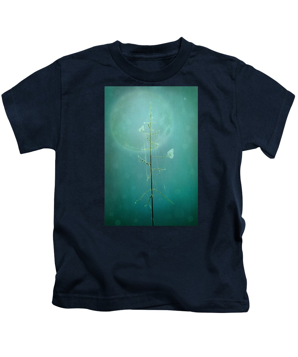 Photography Kids T-Shirt featuring the photograph Blue Moon by Marina Kojukhova