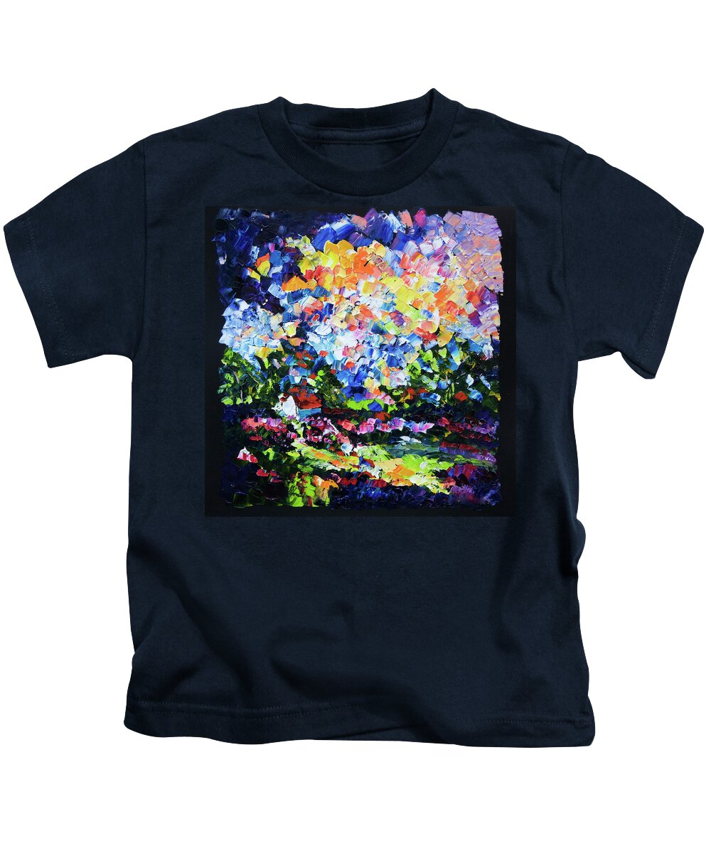 Oil Kids T-Shirt featuring the painting Chaim's Last House by Carrie Jacobson