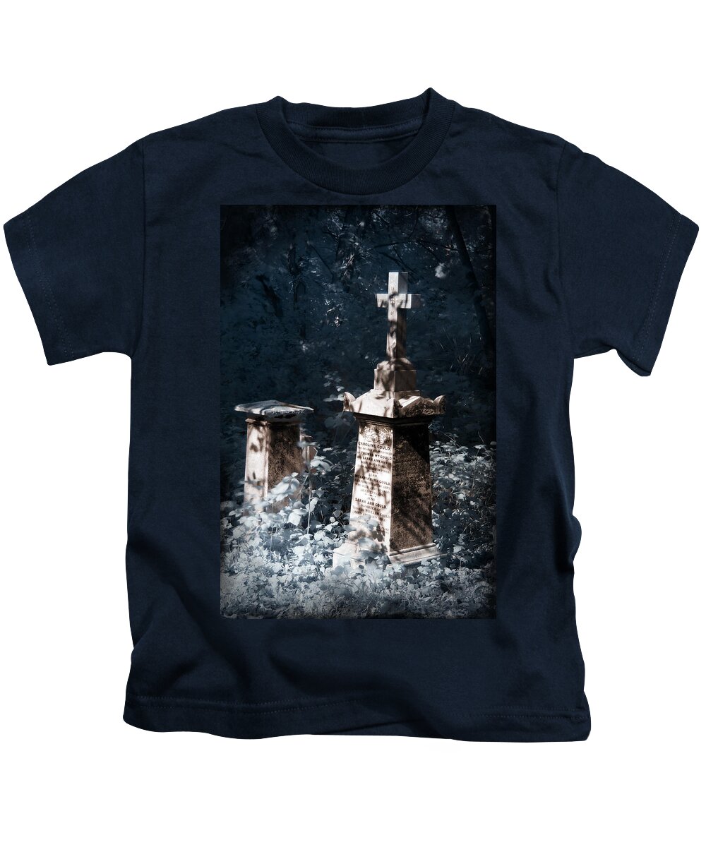 London Cemetery Kids T-Shirt featuring the photograph Checkmate by Helga Novelli