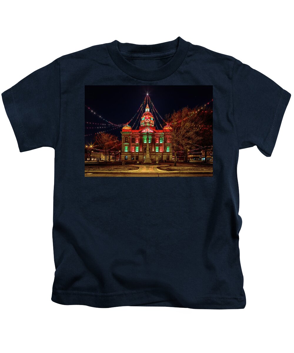 Minden Kids T-Shirt featuring the photograph Christmas City by Susan Rissi Tregoning