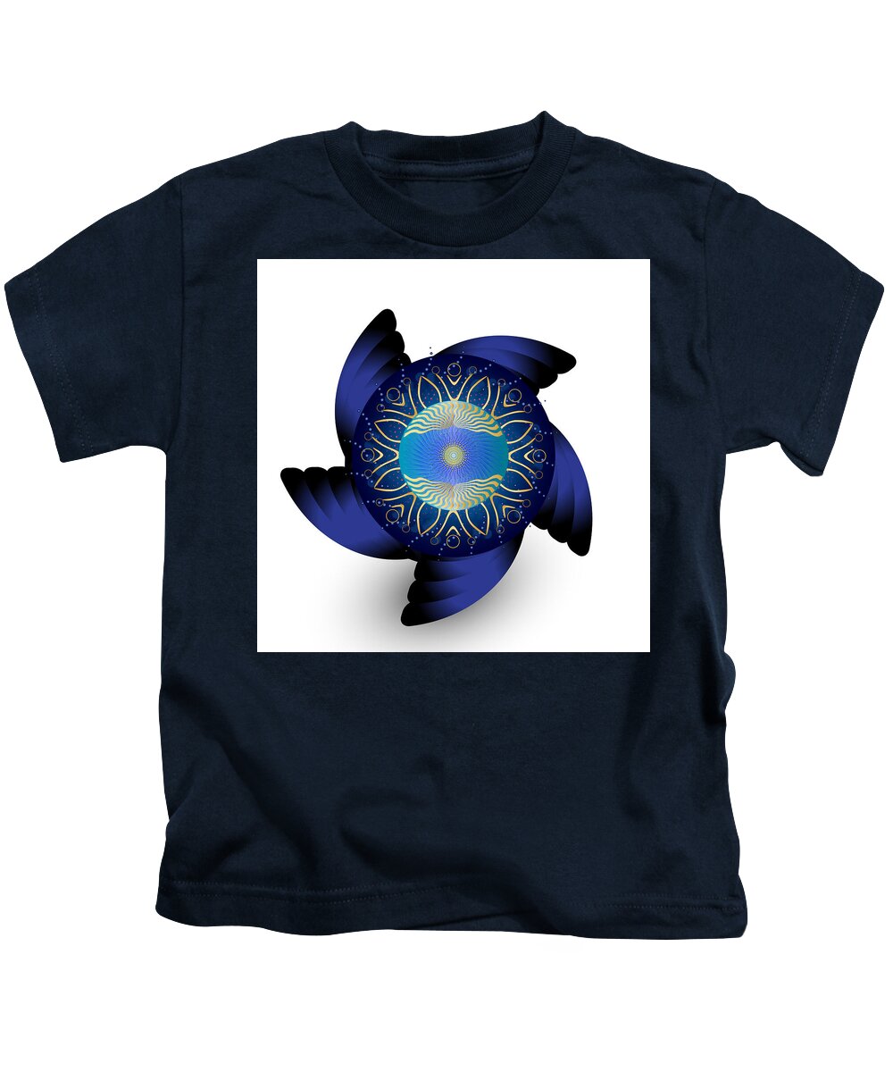 Mandala Kids T-Shirt featuring the digital art Circulosity No 3124 by Alan Bennington