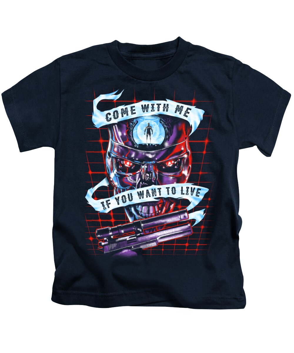 Terminator Kids T-Shirt featuring the digital art Come With Me If You Want To Live by Zerobriant Designs