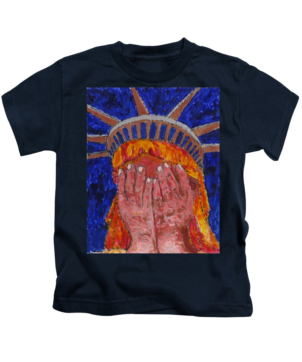 Liberty Kids T-Shirt featuring the painting Doctor My Eyes by Phil Strang