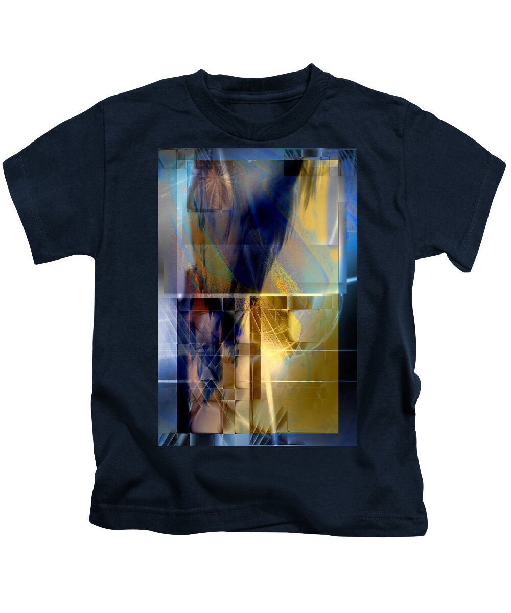 Abstract Kids T-Shirt featuring the digital art Double Structure by Art Di