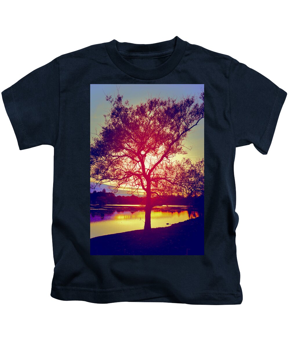 Tree Kids T-Shirt featuring the photograph Dusk by Kate Arsenault 