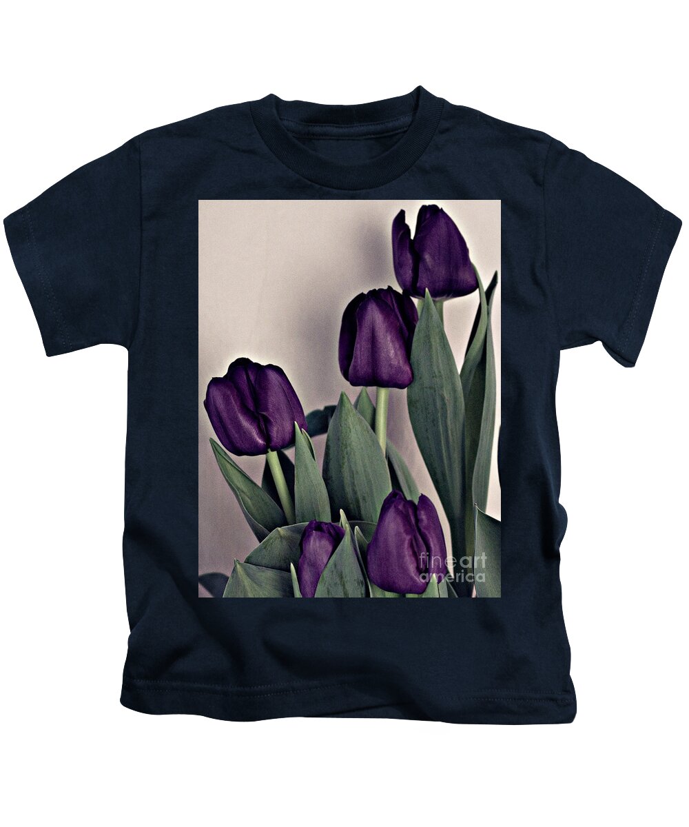 Flowers Kids T-Shirt featuring the photograph A Display of Tulips by Sherry Hallemeier