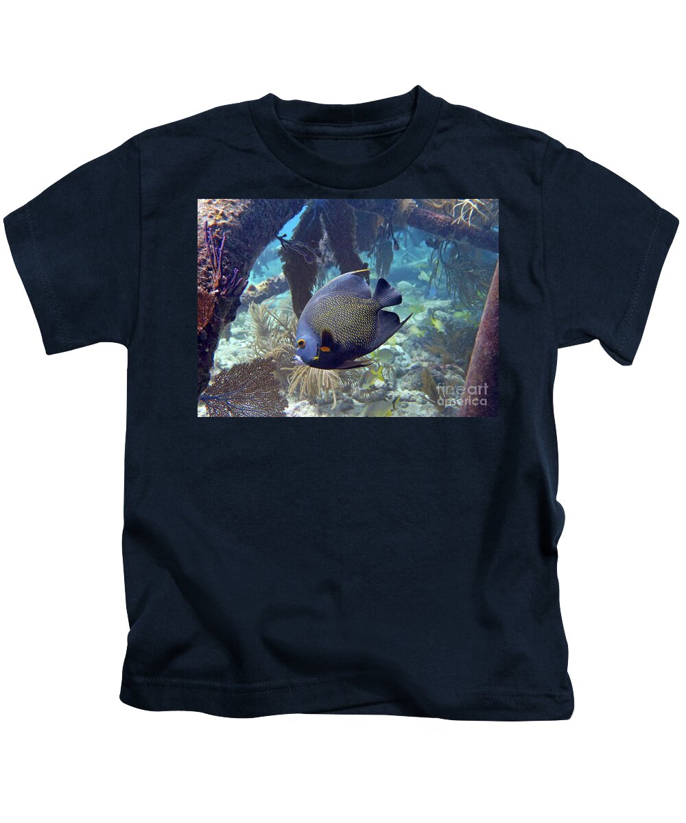 Underwater Kids T-Shirt featuring the photograph French Angelfish 2 by Daryl Duda