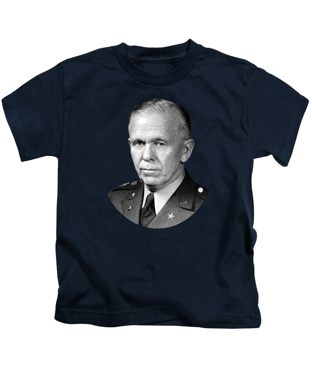 George Marshall Kids T-Shirt featuring the photograph General George Marshall by War Is Hell Store