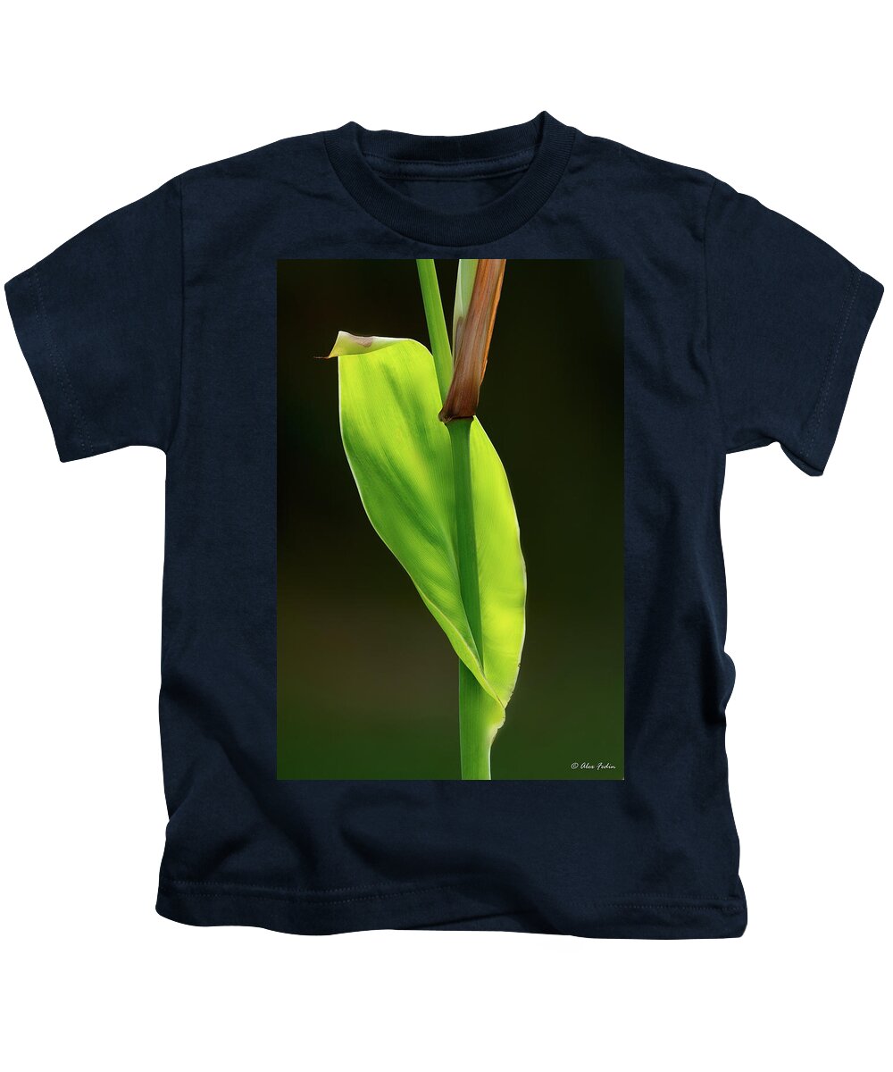 Leaf Kids T-Shirt featuring the photograph Green by Alexander Fedin